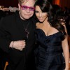 Kim Kardashian and Elton John at 19th Annual Elton John Oscar Party