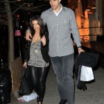 romantic walk of Kim Kardashian and Kris Humphries