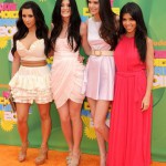 Kim, Kourtney, and Kendall and Kylie Kardashian